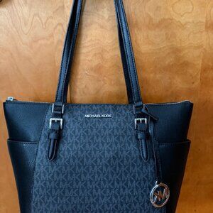 Michael Kors Charlotte Tote Shoulder Bag MK Black (NWOT)